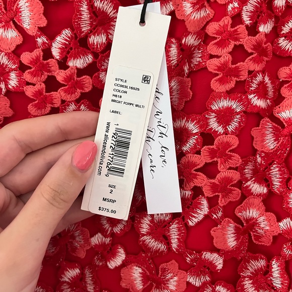 Alice+Olivia red lace dress - Picture 4 of 4